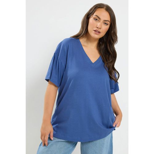 Tshirt Long Décontracté Bleu Denim Size 58-60 - Yours - Modalova
