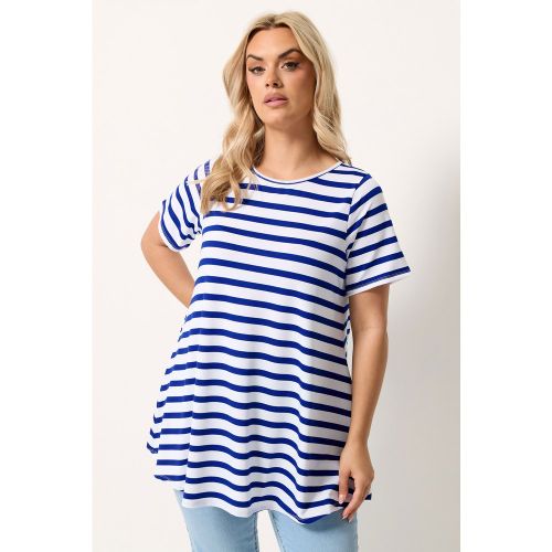 Tshirt Trapèze Bleu À Rayures Size 44 - Yours - Modalova