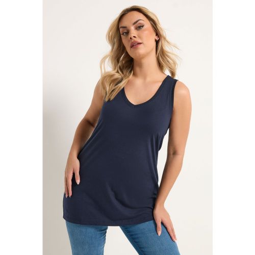Débardeur Basique Bleu Marine À Encolure En V Size 42 - Yours - Modalova