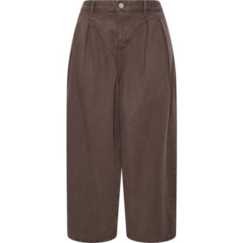 Jean Barrel Marron Chocolat Plissé Size 48 - Yours - Modalova