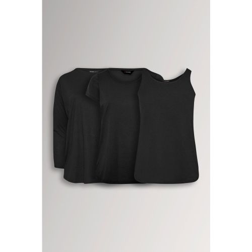 Lot De 3 Tshirts Noirs Essentiels Size 44 - Yours - Modalova