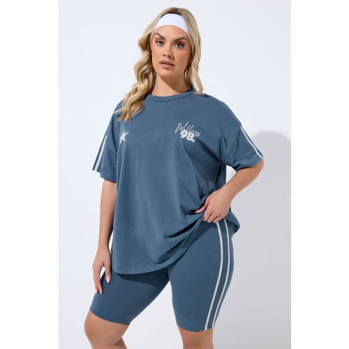 Active Short Bleu Foncé À Bandes Latérales Contrastantes Size 46 - Yours - Modalova