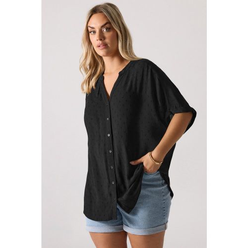 Blouse Noire Texturée Size 42 - Yours - Modalova