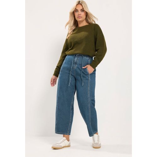 Jean Barrel Bleu À Coutures Apparentes Sur Le Devant Size 40 - Yours - Modalova