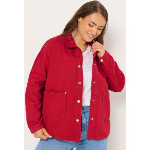 Surchemise En Jean Rouge Size 50-52 - Yours - Modalova