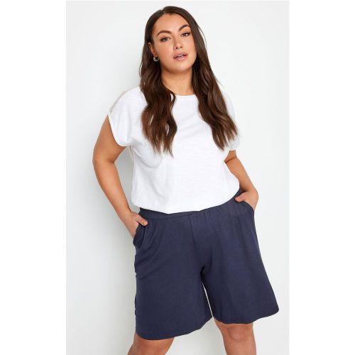 Short Bleu Marine En Jersey Size 46 - Yours - Modalova