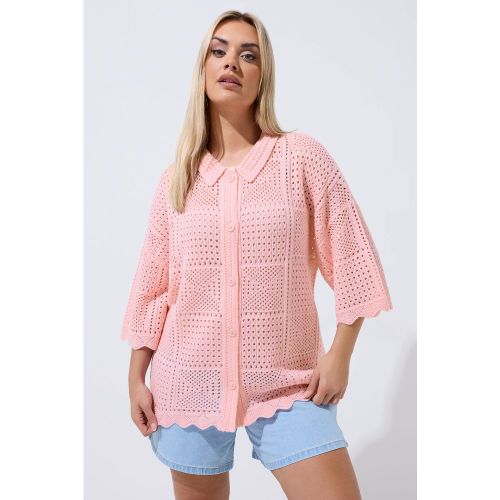 Chemise En Maille Crochetée Rose Size 50-52 - Limited Collection - Modalova