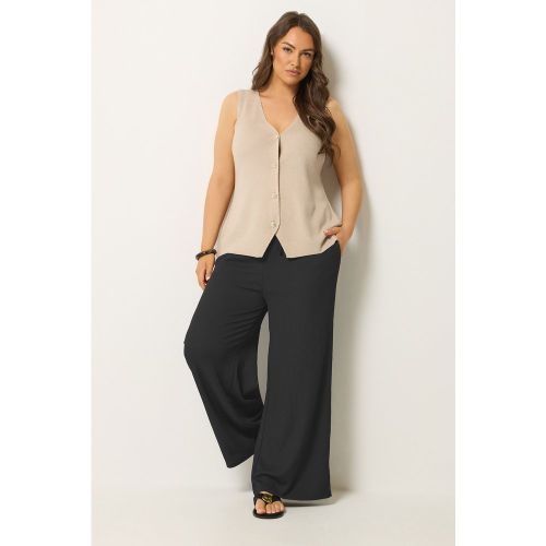 Pantalon Texturé Noir Size Short > 44 - Yours - Modalova
