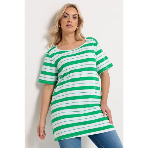 Tshirt Vert À Rayures Avec Clous Size 46 - Yours - Modalova