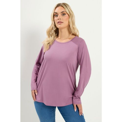 Tshirt Basique À Manches Longues Violet Clair Size 58-60 - Yours - Modalova