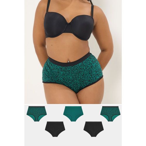 Lot De 5 Culottes Couvrantes À Imprimé Animal Vert Sarcelle Size 54-56 - Yours - Modalova