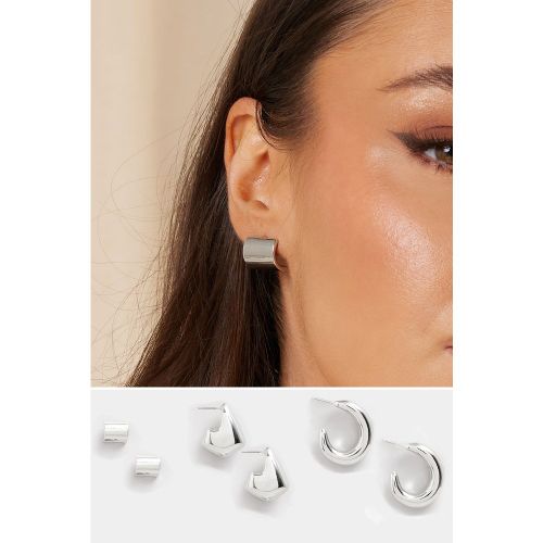 Pack Tone Mixed Shape Earrings Set Size One Size - Yours - Modalova