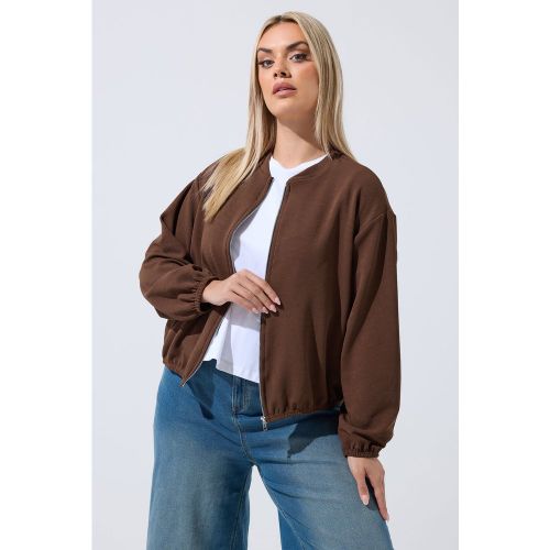 Veste Bomber À Fermeture Éclair Marron Chocolat Size 42 - Limited Collection - Modalova