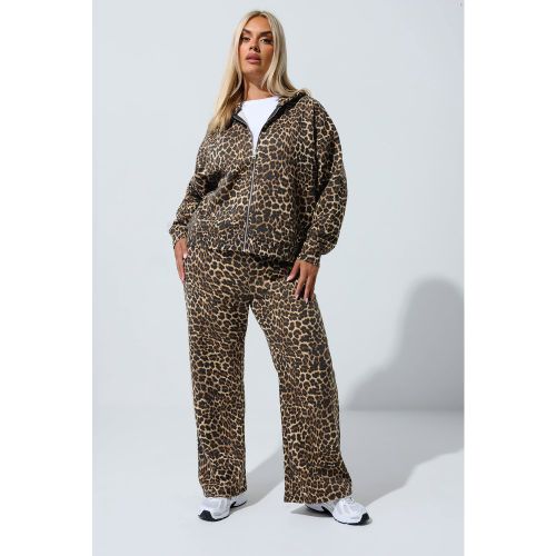 Pantalon De Jogging Large À Imprimé Léopard Marron Size 50-52 - Limited Collection - Modalova