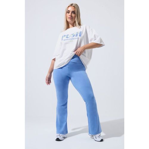 Legging Évasé À Ceinture Rabattable Bleu Size 42 - Limited Collection - Modalova