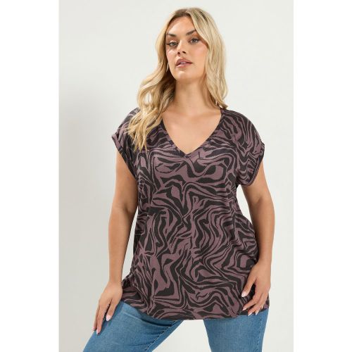 Et Lot De 2 Tshirts À Imprimé Zèbre Marron Et Galetssize 44 - Yours - Modalova