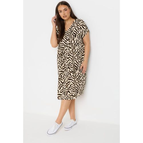 Robe Beige & Noire Zébré Size 44 - Yours - Modalova