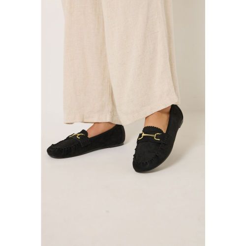 Mocassins Larges En Suédine Noirsize 40E - Yours - Modalova