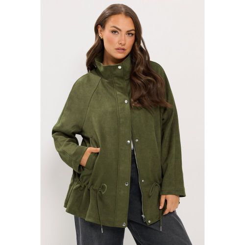 Veste En Suédine Vert Kaki À Cordon De Serrage Size 54-56 - Yours - Modalova