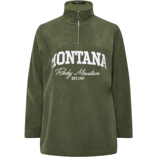 Polaire À Col Zippé Verte « Montana » Size 44 - Yours - Modalova