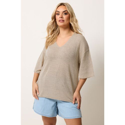 Tshirt En Maille Beige Size 58-60 - Yours - Modalova