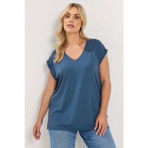 Tshirt Basique Bleu Denim Size 46 - Yours - Modalova