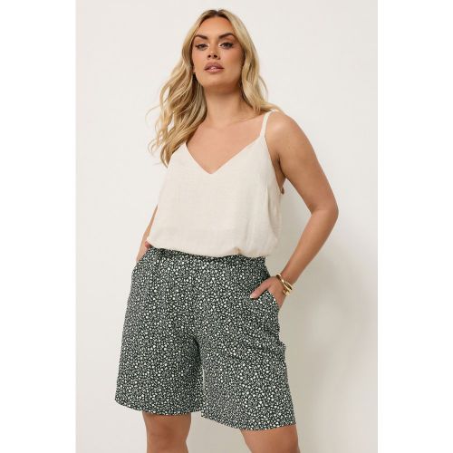 Short Noir Texturé À Petites Fleurs Size 58-60 - Yours - Modalova