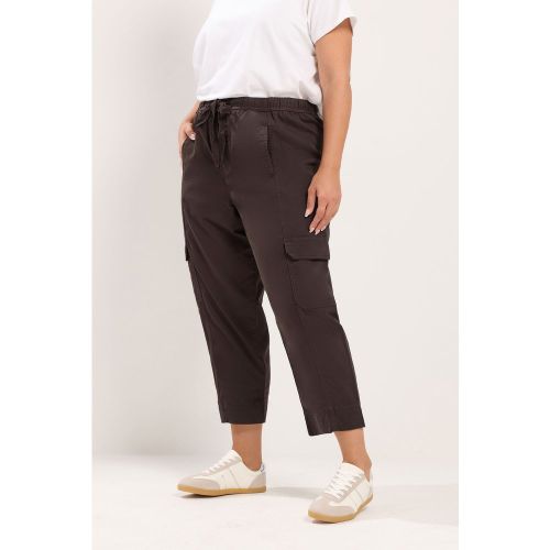 Pantalon Fuselé En Sergé Marron Chocolat Size 50-52 - Yours - Modalova