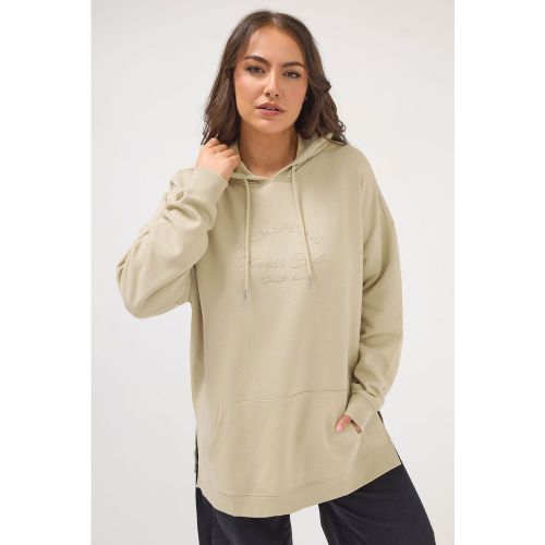 Sweat À Capuche Beige À Message « Palm Springs » Size 48 - Yours - Modalova