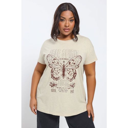 Tshirt Graphique Orné Natural « Free Spirit » Size 42 - Yours - Modalova