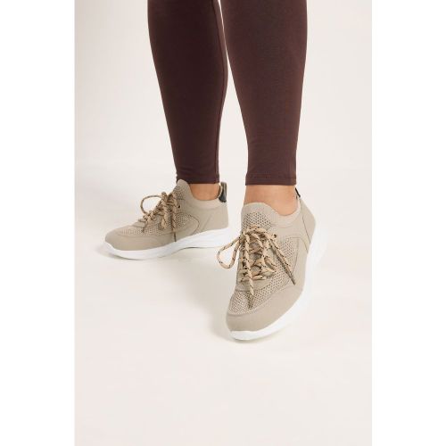 Baskets En Maille Marron Naturel Coupe Extra Large Eeesize 37EEE - Yours - Modalova