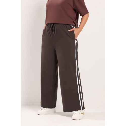 Pantalon De Jogging Large Marron Chocolat À Bandes Latérales Size Short > 40 - Yours - Modalova