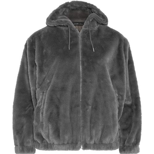 Plus Size Faux Fur Zip Through Jacket Size 42 - Yours - Modalova