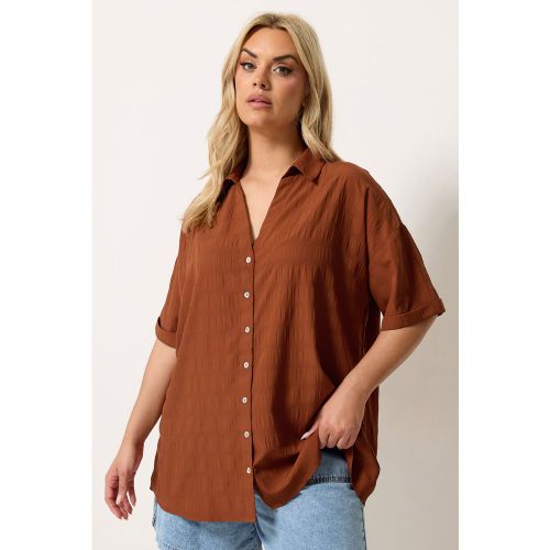 Chemise Marron Texturée Size 42 - Yours - Modalova