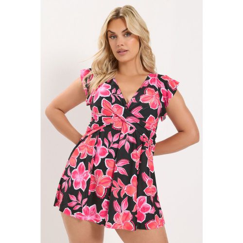 Robe De Bain Rose Corail À Fleurs Size 40 - Yours - Modalova