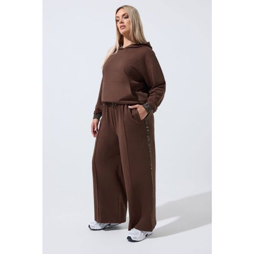 Pantalon De Jogging Marron À Rayures Léopard Size 42 - Limited Collection - Modalova
