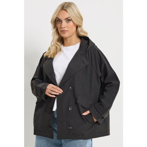 Veste Raglan À Capuche Noire Size 46 - Yours - Modalova