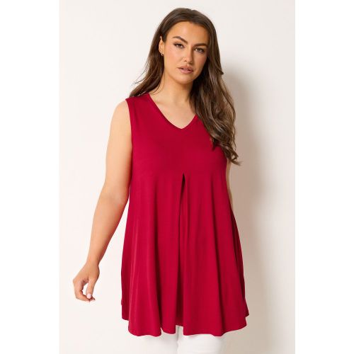 Débardeur Rouge Plissé Sur Le Devant Size 44 - Yours - Modalova