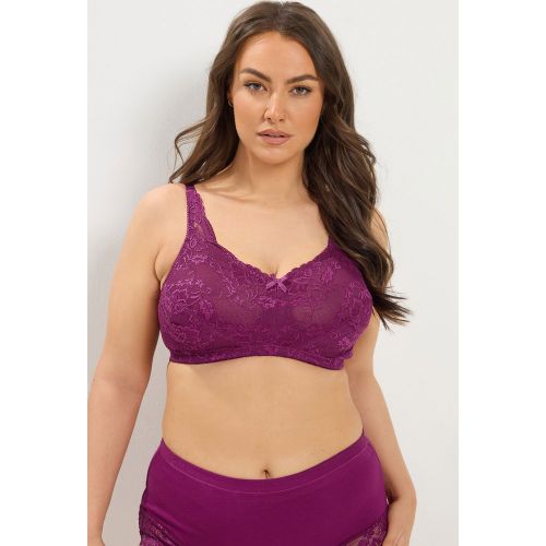Soutiengorge Emboîtant Sans Rembourrage Rouge En Dentelle Size 115E - Yours - Modalova