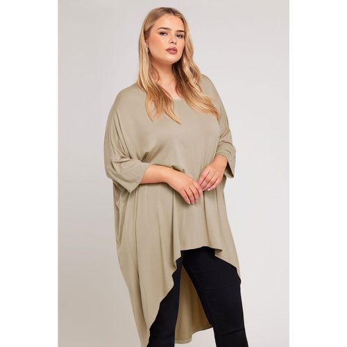 Tunique Beige Ourlet Plongeant En Jersey , Grande Taille & Courbes - Yours London - Modalova