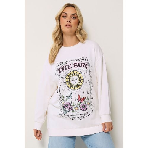 Sweatshirt Blanc Ivoire À Imprimé Soleil Floral Size 58-60 - Yours - Modalova