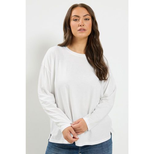 Tshirt Ivoire À Manches Longues Size 48 - Yours - Modalova