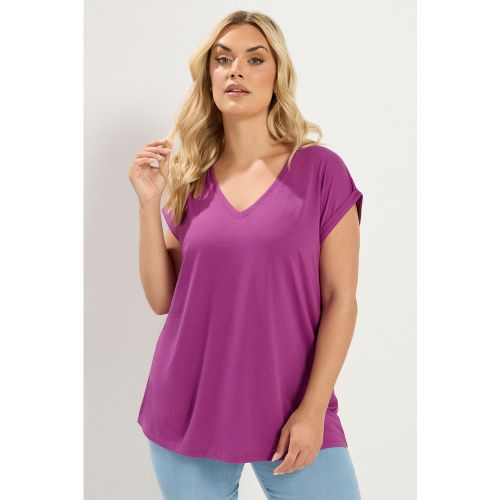 Et Lot De 2 Tshirts Basiques Violet Et Marron Naturelsize 42 - Yours - Modalova