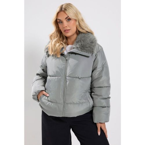 Manteau Rembourré À Col Cheminée Gris Size 58-60 - Yours - Modalova