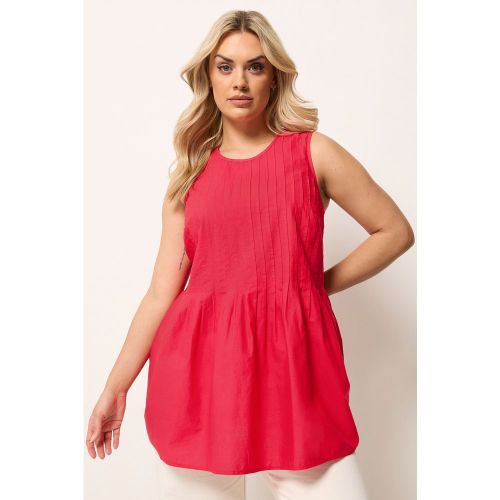 Caraco À Basque Plissé Rouge Size 48 - Yours - Modalova