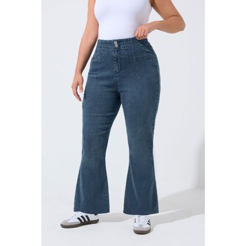 Jean Évasé Bleu À Coutures Apparentes Size 54-56 - Limited Collection - Modalova