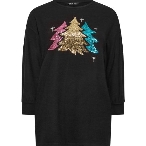 Plus Size Sequin Christmas Tree Novelty Jumper Size 50-52 - Yours - Modalova