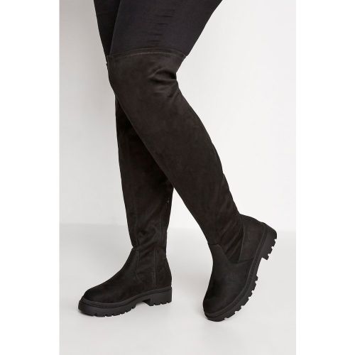 Limited Collection Cuissardes Noires En Daim Pieds Larges E Et Extra Larges Eeesize 38E - Yours - Modalova
