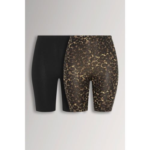 Lot De 2 Cyclistes Noirs Léopard Extensibles Size 42 - Yours - Modalova