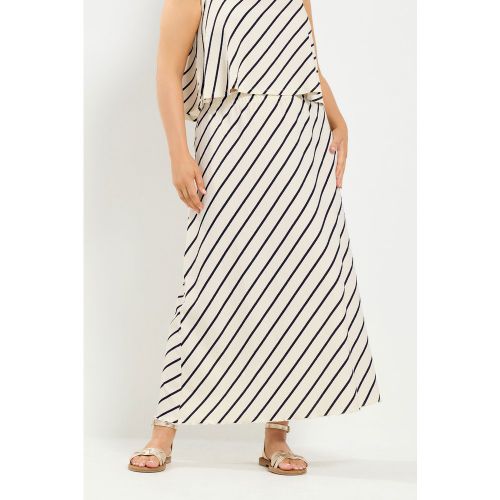 Jupe Longue Crème À Rayures Size 50 - Yours - Modalova